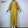 Casual Dresses WINYI Winter Women Africa Boho Covers Knitted Solid Color Sexy High Fork Hollow Floor Long Dress Black Fashion Holiday Kaftan