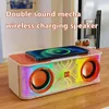 Cell Phone Speakers 2023 New Wireless Bluetooth Speaker Desktop Subwoofer Dazzling Light Small Loudspeaker Box Q231021