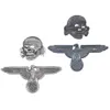 Alfileres Broches 2 estilos Aniversario Motocicleta Biker Metal Insignias de latón Cráneo Punk Insignia para ropa Sombrero Retro Collar Pin Broche 338v