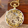 Pocket Watches Copper Steampunk Vintage Watch Necklace Pendant Hollow Fob Men Women Gear Relojes de Bolsillo