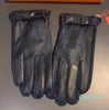 Winter Top Leather Gloves For Keep Warm Designer Windproof Sheepskin Five Fingers Gloves Mittens With Box Package
