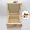 Titta på lådor Fall Travel DIY ommålad träklocka fodral Square smycken Display Box Chest Packing Box Single Slot Wood Watch Box Storage Holder 231020