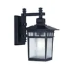 Hekverlichting Postaccentlicht/wandlamp voor buiten, tuin, hek, veranda en garage, behuizing van aluminium en glas Waterdicht bellenglas Patroonglas met geplaatst glas