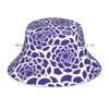 Bérets Nomades Maroc Motif-Marine Seau Chapeau Soleil Casquette Floral Textile Beige Blanc Et Marine Géométrique Contemporain Unique Moderne Hanche