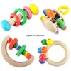 Kids Educational Wooden Bell Rattle Handbell Handbell Handbell Musical Musical Toy For Toddlers Baby Infant Toys