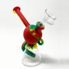 Colorful Smoking Hemisphere Silicone Bong Pipes Kit Glass Bottle Travel Bubbler Tobacco Filter Funnel Spoon Bowl Oil Rigs Waterpipe Dabber Holder DHL