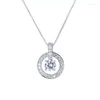 Chaînes 925 Argent Zircon Cercle Carré Ruyi Court Clavicule Chaîne Cristal FromSwarovskis Simple Collier Fabricant De Bijoux En Gros