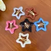 NOWA Pluszowa kolorowa gwiazda BB Klips Women Kobiety Gryls Cute Metal Star Spirpin Side Clip Barrettes Hair Akcesoria do włosów