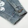 Denim larmes veste masculine marque de luxe veste de style haut de rue jeans décontractés pour femmes à manches longues en denim homme lavé jean 97461