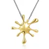 Pendentif Colliers Lotus Fun réel 925 argent Sterling naturel créatif fait à la main concepteur bijoux fins éclaboussures pendentif en métal sans collier 231020