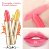 Rossetto AGAG Carotene Cambiamento di temperatura Scolorimento Rossetto Stile antico egiziano Idratante No candeggina Balsamo per labbra Trucco TSLM2 231020