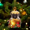 Decorazioni natalizie 1PC Natale acrilico ornamenti pendenti Uova d'oro di Natale per cani Pendenti per albero di Natale Decorazione natalizia Capodanno 2024 x1020