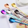 Coffee Scoops 30pcs Heart Shaped Coffee Spoon Stainless Steel Stirring Teaspoon Dessert Ice Cream Scoop Mixer Tableware Kitchen Bar Tools 231018