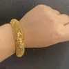 Bangle 1pcs Gold Color Bracelets Ethiopian Middle East Dubai Bangles for Women Wedding Jewelry African Gifts 231020