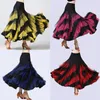 Stage Wear Women's Modern Ballroom Dance Big Swing Skirt Elegant Satin Multi-Layer Color Matching Waltz Tango Latin Dancedress