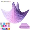 Resistance Bands 5 Meters Aerial Yoga Hammock Fabric Elastic Gradient Color Yoga Swing Home Yoga Gym Fitness 231019