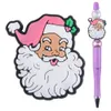 Kerst Goedkope Aangepaste PVC Pen Charms Balpen Kleurrijke Leuke Decoratie Studenten pen Accessoires voor School