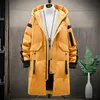 Gilet da uomo caldo spesso uomo piumino d'anatra bianco piumino con cappuccio cappotto invernale maschile casual lungo parka soprabito outdoor multi tasca 231020