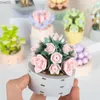 Blocs Modèle de plante Cactus Abs enfants jouets assemblés briques Styles jouet éducatif plantes succulentes blocs de construction créatifs R231020