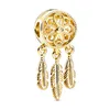 Bee Pendant Alloy Cactus Ginkgo Leaf Charms Beads Zircon Sparkling Gold Charm fit Original bracelet DIY Women Jewelry Findings