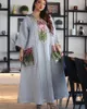 Vêtements ethniques Moyen-Orient Jalabiya Dubaï Sparkle Paillettes Robes brodées Femmes musulmanes Ramadan Élégant Turquie Abaya Robe de fête