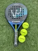 Raquettes De courge 3K raquette De Tennis De plage en carbone Transparent fibre EVA mousse 3k Raqueta De Tenis Playa ou seulement balle 231020