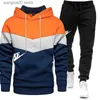 Herren-Trainingsanzüge, Korea Oudoor Racing Herren/Damen, Luxus-Sweatshirt + Jogger-Set, warmer Trainingsanzug, winddichter Sportanzug für Herren, Skifahren, Wolljacke T231019