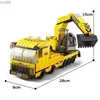 Blocs ville machines d'excavation grue voiture camion matériel gestionnaire modèle blocs de construction ensembles briques jouet cadeau R231020