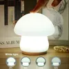 Lampes abat-jour champignon veilleuse LED Silicone capteur tactile batterie lampe salon chambre décor bébé chevet décoration lampes 231019