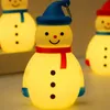 2PCS Girl's Hand-Helled New Night LED LED, ozdoby świąteczne ozdoby, Luminous Snowman Pendant Aranspection