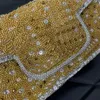 Designerskie torby na ramię koraliki i diamentowe hafty przednie worki klapy srebrne sprzętowe łańcuchy borowskie torba torba rhinestone klamra top torebki kobietom mody torebka mody