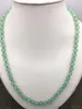 Kedjor Fashion Natural 8mm ljusgrön Aventurine Jade Gemstone Round Beads Halsband