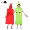 Eraspooky Funny Ketchup Mustard for Adult Halloween Couple Costume Carnival Food Party Cosplay Outfits 2 Piece Setcosplay