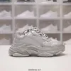 Triple S alte Schuhe Chunky Men Sneaker Läufer Blau Eisgrau Trainer Lime Metallic Silber Pastell Fluo Green Dad Schuh Mode Designer Chaussures Größe 35-44