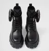 Winter Elegante Merk Monolith Enkellaars Dames Zwart Geborsteld Leer Lug Sole Laarsjes Platform Hak Mode Feestjurk Martin Boot EU35-40