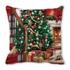 CuscinoCuscino decorativo 45x45 cm Anno Buon Natale Decorazioni per la casa Fodera per cuscino natalizio Ornamento Federa 231019