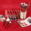 Outils de maquillage BEILI rouge pinceaux de maquillage naturel ensemble 11-30 pièces fond de teint mélange poudre Blush sourcil professionnel fard à paupières brochas maquillaje 231020