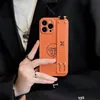 Designers Orange Wristband Phone Case Fashion Iphone 15 Pro Max Cases Covered Holder For Iphone 14 Promax 13 12 11 xs xr