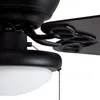 Ventilateur de plafond à profil bas noir mat de 52 po avec lumière Benton