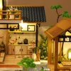 Puppenhaus-Zubehör, DIY-Puppenhaus mit Deckel, Miniatur-Modellbausteine, Kinderspielzeug, Miniatur-Puppenhaus, Miniatur-Holzspielzeug 231019