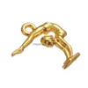 Charms mode lätt att diy 30 st legering rodium eller guldpläterad gymnastikflicka Berloque smycken som passar för halsbands droppleverans DHWCB