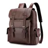 School Bags Sac Brown Backpack Large Teenagers Male Backpacks Bagpack Dos Black For Men 2023 Boys Laptop Leather Mochilas Schoolbag