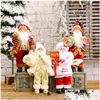 Juldekorationer Juldekorationer Santa Claus Doll Merry For Home 2022 Ornament Xmas Navidad Gifts Gott nytt år 2023 T220 DHMU3