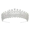 Haarspeldjes 5.3 cm Klassieke Zirconia Bruiloft Tiara vrouwen Kristal Groot Voor Bruid Prom Party Hoofd Accessoires GS0323