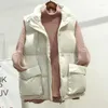 Damenwesten Daunenweste aus Baumwolle Winter Koreanischer Stil Lose Oberbekleidung Vielseitige Vertuschung Verdickte Baumwolle gepolstert