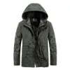 Men's Down Parkas Outdoor Jacket Detachable Hood Casaul Coat Autumn Winter Military Men Hooded Parka Fleece Lined Thicken Warm 231020