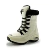 ブーツ冬の女性ブーツ高品質の暖かい雪のブーツレースアップ快適な足首ブーツ屋外の防水ハイキングブーツサイズ36-42 231019