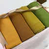 Ethnic Clothing 4pcs/box Premium Chiffon Scarf With Box Women Plain Hijab Muslim Wrap Solid Shawls Headband Headscarf Foulard Femme