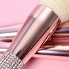 Makeup Tools Luxury Rose Gold Bling Rhinestone Makeup Brushes 10/12/14 PCS Glitter Diamond Vegan Makeup Brush Set With Rhinestone 231020