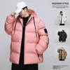 Heren donsparka's Koreaanse mode-stijl winterjas met capuchon Mannelijke dikke katoenen gewatteerde jas Paar losse parka Maat M5XL M999 231020